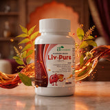 Ayurveda Health Liv-Pure Tablets | Ayurvedic Herbal Wellness Supplement with Giloy, Kalmegh & Bhringraj | 60 Tablets