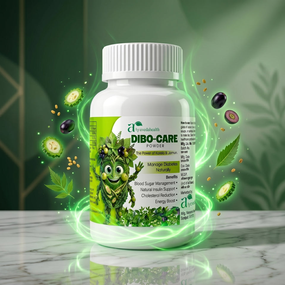 Ayurveda Health Dibo-Care Powder | Karela & Jamun Herbal Wellness Supplement for Blood Sugar Support | 200g