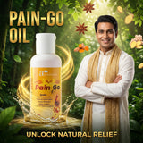 AyuvedaHealth Pain-Go Oil | Ayurvedic Herbal Pain Relief Oil for Joint, Muscle & Back Pain | Natural Relaxation & Body Comfort Support | Fast Absorbing Massage Oil