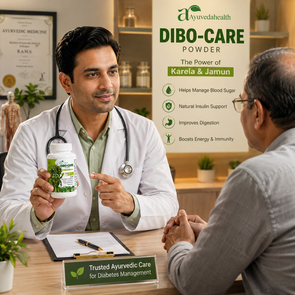 Ayurveda Health Dibo-Care Powder | Karela & Jamun Herbal Wellness Supplement for Blood Sugar Support | 200g